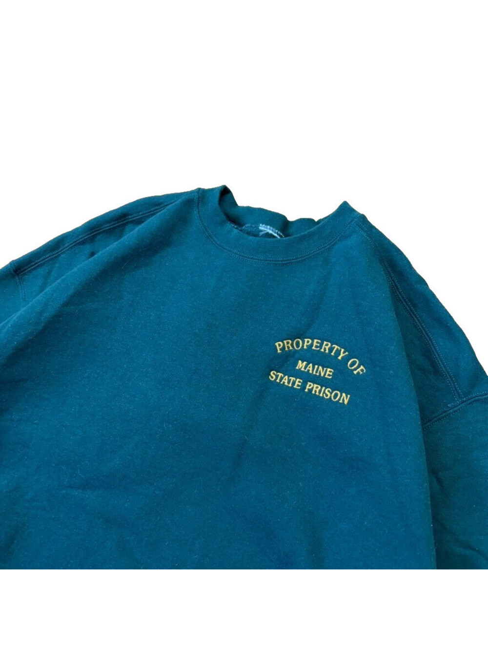 Property of Maine State Prison Crewneck Sweatshirt Green XL